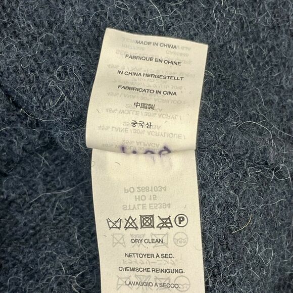 J. Crew Women Blue Wool Alpaca Blend Turtleneck Pullover Sweater Size M - Picture 7 of 8